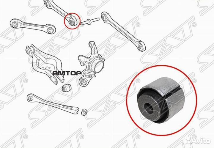 SAT ST-33326792544B Сайлентблок задней верхней поп