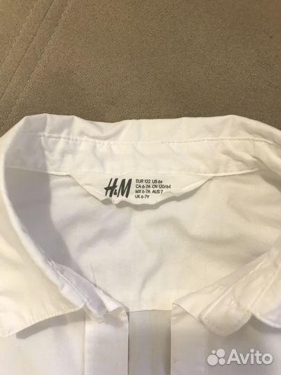 Рубашки hm 122см