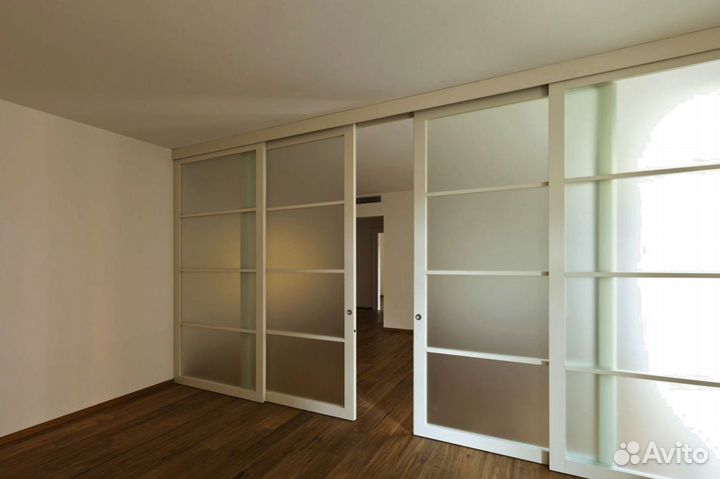 Раздвижные стеклянные перегородки