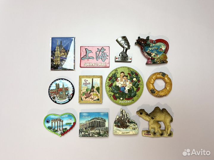 Магниты на холодильник Китай Греция Париж Германия