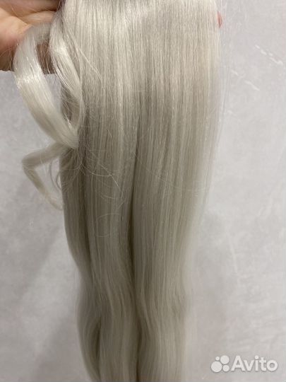 Канекалон, хвост накладной на резинке блонд,шиньон