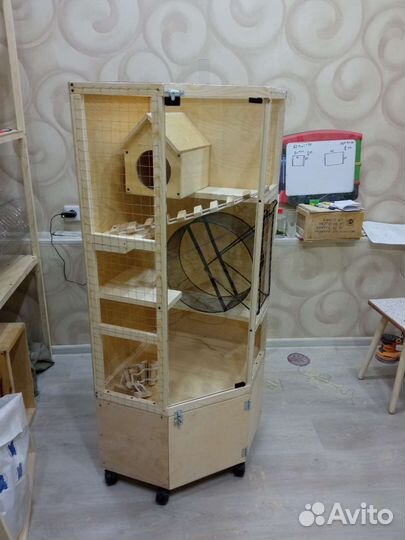 Угловая витрина для шиншилл