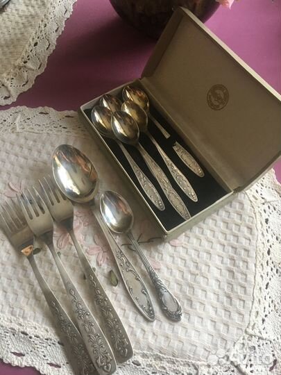 Столовые приборы мельхиор СССР