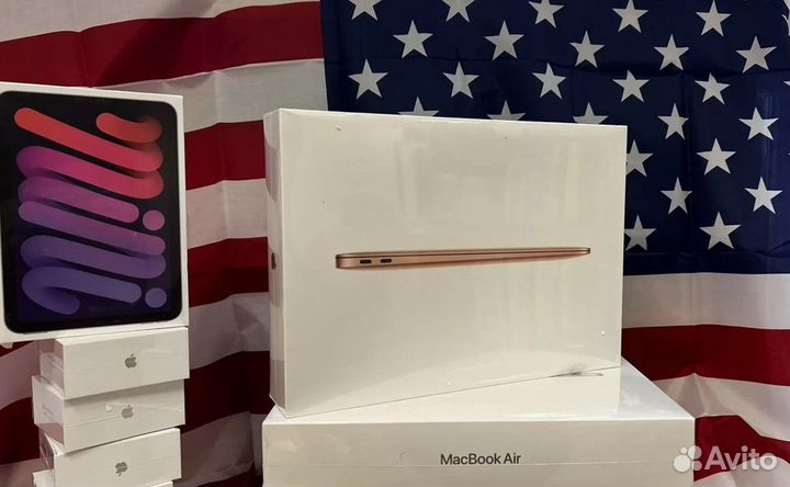 Macbook air m1 новый запечатанный золотой