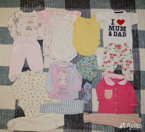 Вещи на девочку от 0 до года