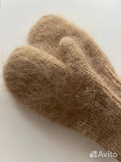 Варежки детские из пуха норки