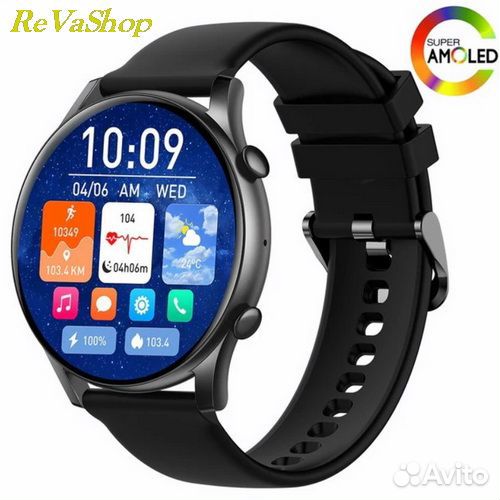 Смарт-часы senbono 1.43 amoled-дисплей водоупорные