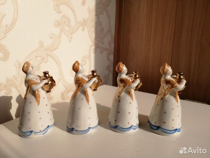 Статуэтка фарфор Барышня с самоваром, СССР