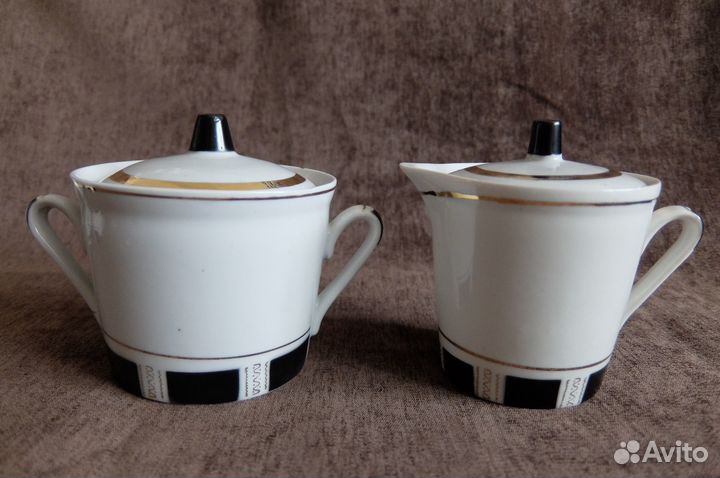 Сервиз кофейный фарфор Городница СССР винтаж