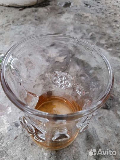 Кружка пивная/цветное стекло/гнутая техника