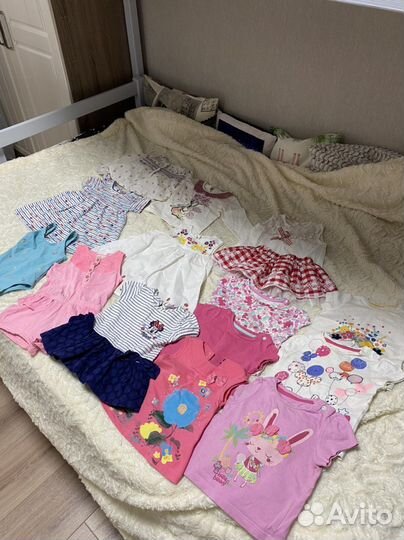 Летние вещи на малышку 6-12 мес