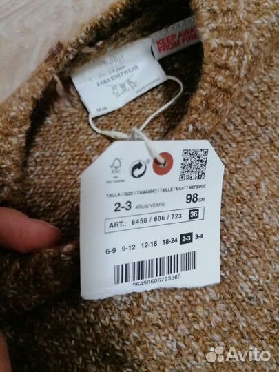 Свитер новый Zara на девочку