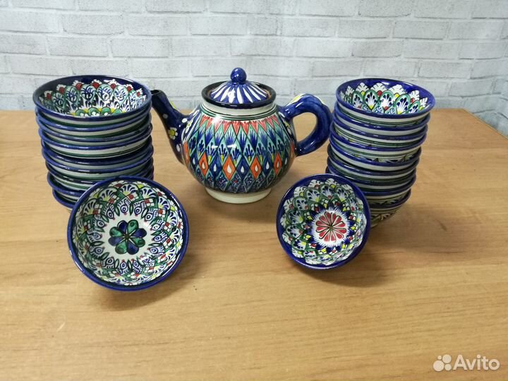 Риштанская керамика (комплект посуды)