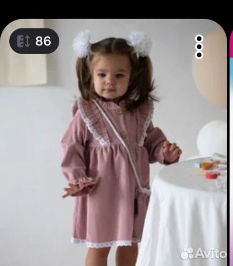 Платье на девочку 86