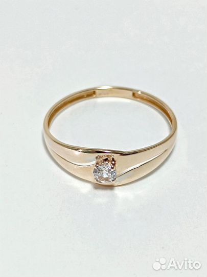 Золотое кольцо женское из красного золота 585 проб