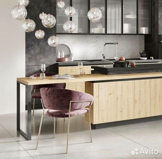 Прямой кухонный гарнитур современный