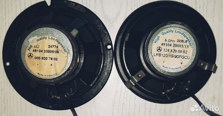 Штатные колонки для W124