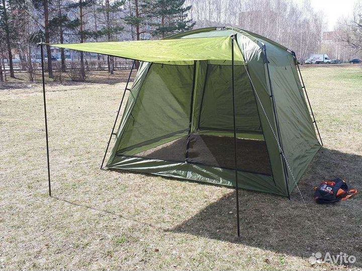 Тент шатер с москитными сетками компактный