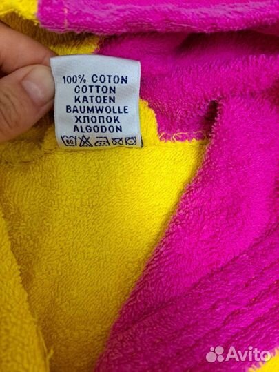 Халат махровый 98 см и тапочки