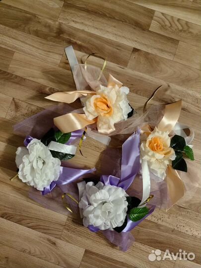 Свадебное украшение на машину