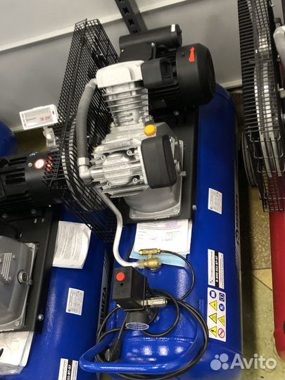 Компрессор воздушный remeza ременной 100 л