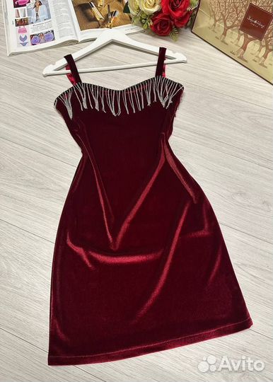Платье женское вечернее из велюра 42-48 размер