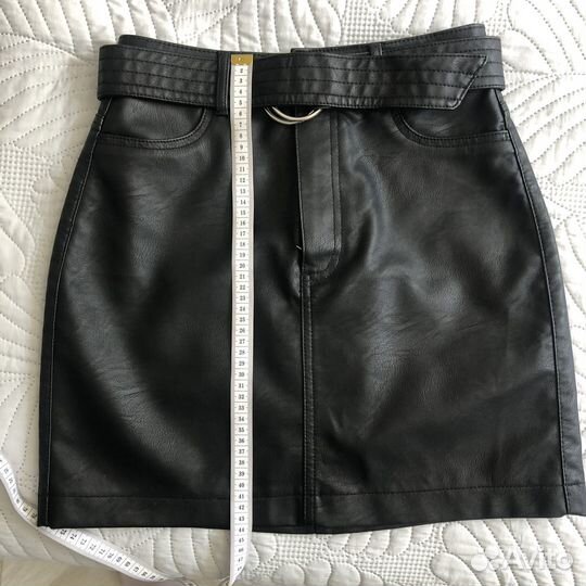 Новая кожаная мини юбка 42 44