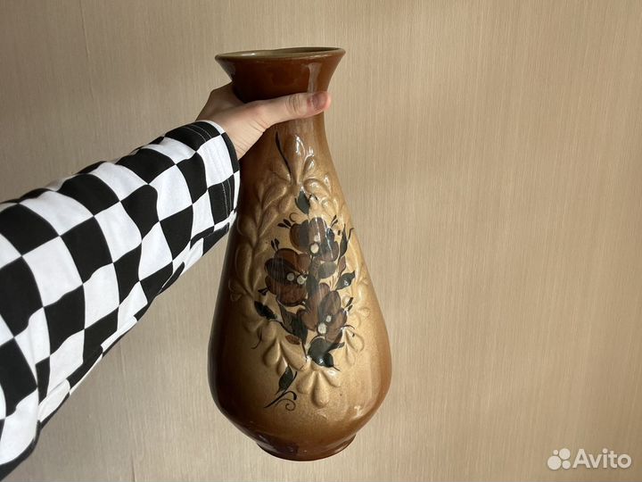 Ваза СССР хрусталь синяя