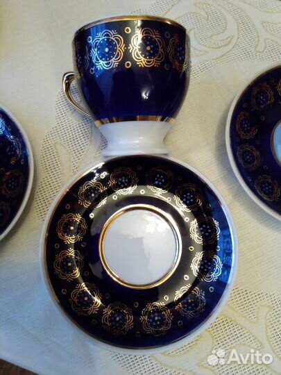 Шикарные чайный пары кобальт Довбыш СССР