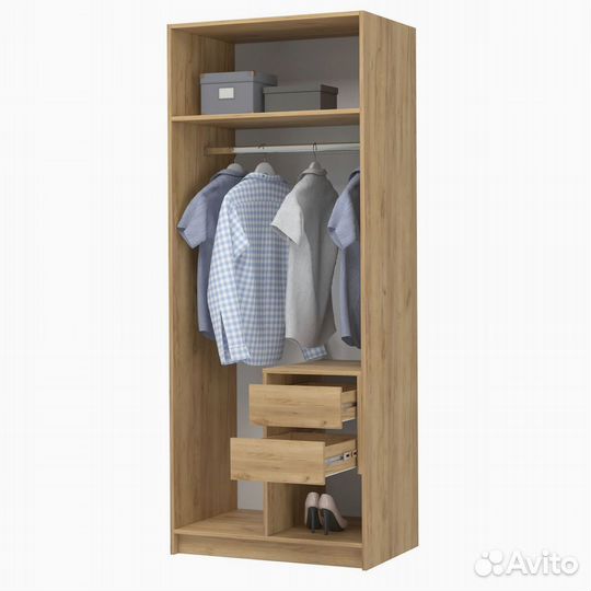 Шкаф серый 2-х створчатый Лион шк-01 80 на 200см