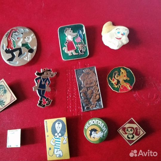 Коллекция Подборка 15 штук Значки Мультфильмы