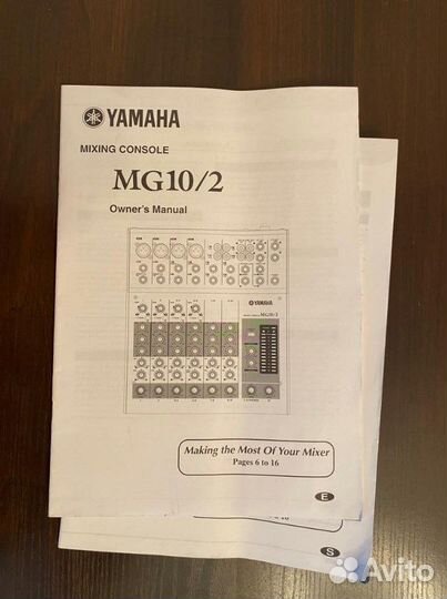 Руководство пользователя Yamaha MG 10/2