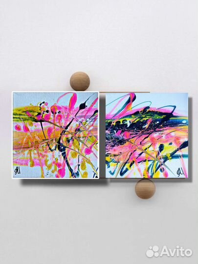 Яркая картина Диптих 