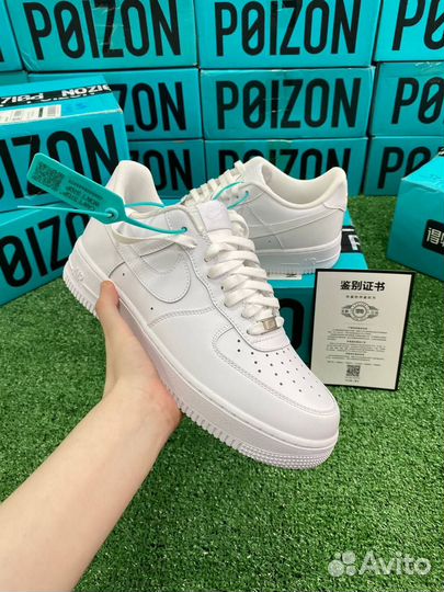 Nike Air Force 1 White Белые Оригинал Poizon