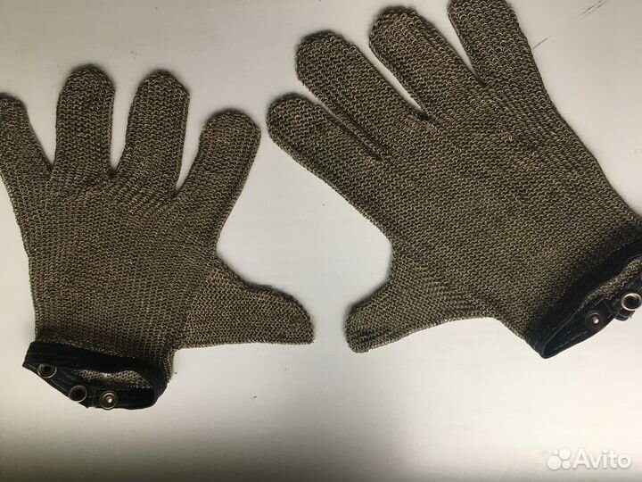 Пара кольчужных перчаток для разделки мяса