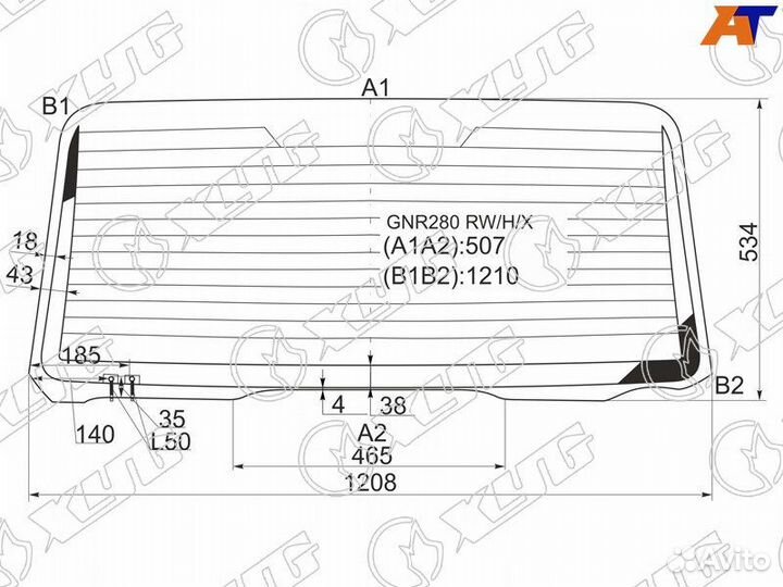 Стекло заднее Toyota 4Runner 280