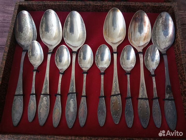 Набор столовых приборов Мельхиор СССР (1976 год)