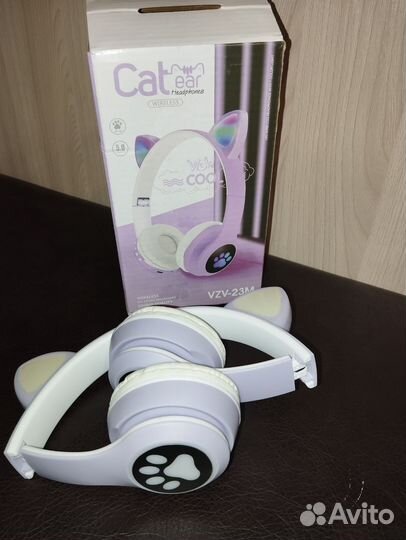 Беспроводные наушники кошачьи ушки