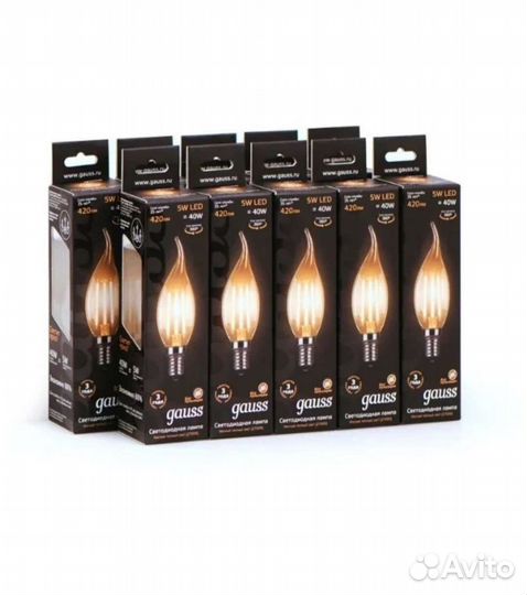 Светодиодные лампочки Gauss 10 шт