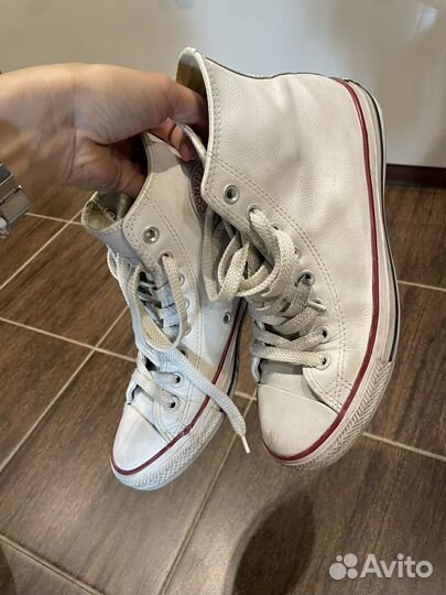 Кеды converse кожаные белые 39