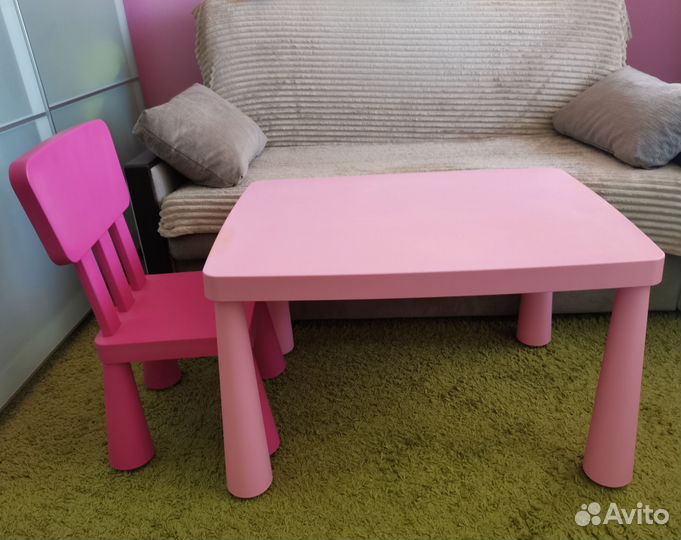 Детский стол и стул IKEA