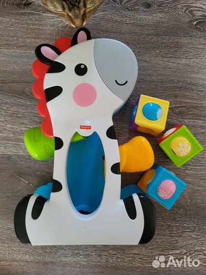Сортер fisher price зебра, развивающие игрушки