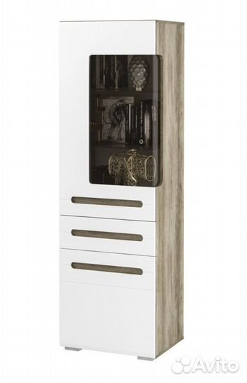 Шкаф для посуды Наоми шк-23, белый глянец