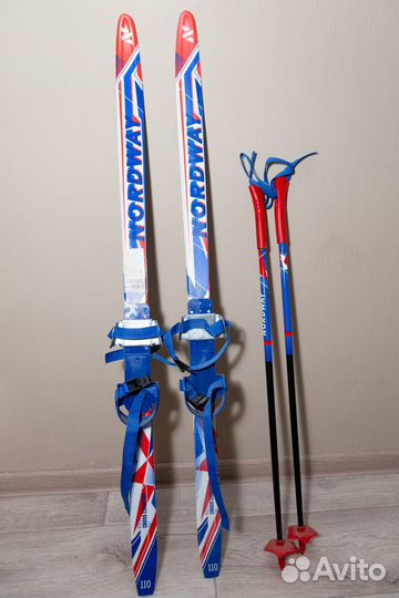 Беговые лыжи детские 110 с палками