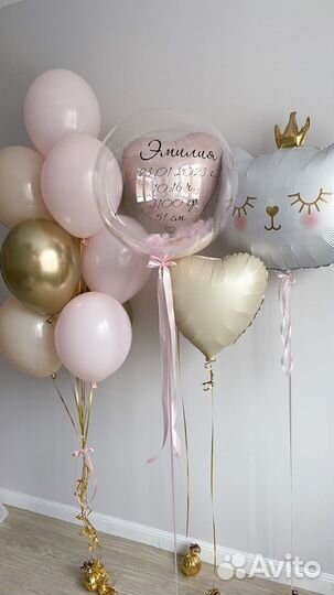Шары на выписку девочки