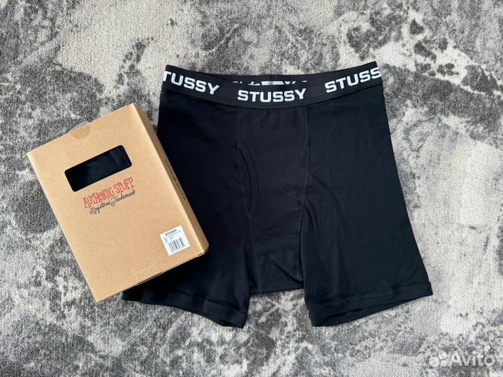 Трусы Stussy Boxer Briefs Белые, Черные, Серые