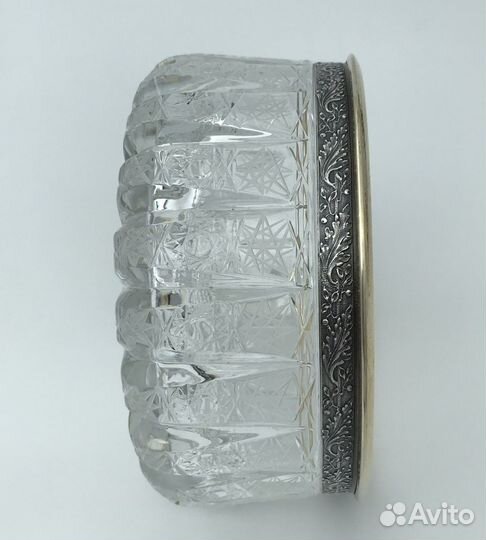 Конфетница салатник Серебро 875 СССР хрусталь