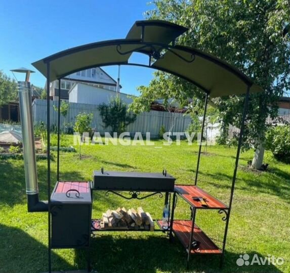 Мангал с крышей