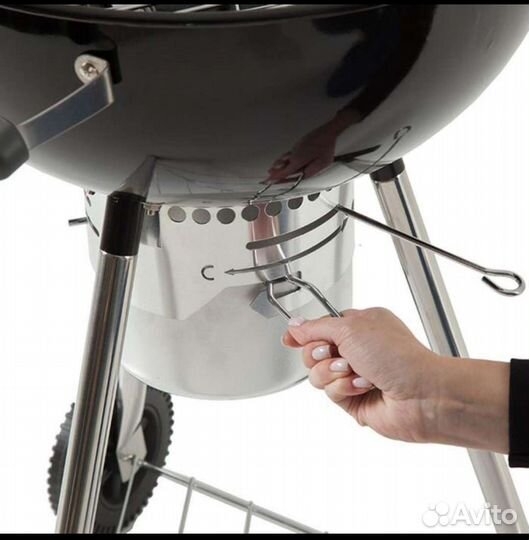 Переносной круглый угольный гриль