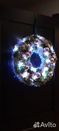 Новогодний венок на дверь